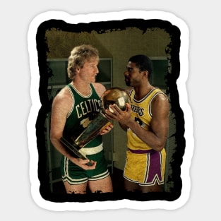 Larry Bird and Magic Johnson, 1986 Sticker